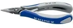 KNIPEX 34 22 130 Pr&auml;zisions-Elektronik-Greifzange mit Mehrkomponenten-H&uuml;llen