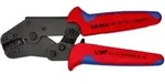 KNIPEX 97 52 14 Crimpzange kurze Bauform mit Mehrkomponenten-H&uuml;llen br&uuml;niert 195 mm