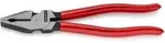 KNIPEX 02 01 225 Kraft-Kombizange mit Kunststoff &uuml;berzogen schwarz atramentiert 225