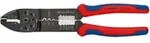 KNIPEX 97 32 240 Crimpzange mit Mehrkomponenten-H&uuml;llen schwarz lackiert 240 mm