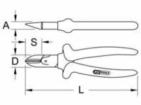 KS Tools CLASSIC 1000V Seitenschneider, 160mm