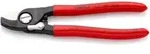 KNIPEX 95 21 165 Kabelschere mit &Ouml;ffnungsfeder mit Kunststoff &uuml;berzogen br&uuml;niert