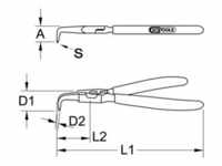 KS Tools Innen-Sicherungszangen, abgewinkelt, 19-60 mm