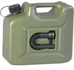 H&uuml;nersdorff Kraftstoff-Kanister PROFI (UN) 10 L oliv,UN-Zulassung,HDPE,schwarzes