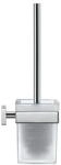 Duravit WC-B&uuml;rstengarnitur Karree 9,6x12,6cm, Wandmont., Gl. we m, Ha. chr