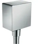 hansgrohe Wandanschluss Fixfit Square mit R&uuml;ckflussverhinderer, chrom
