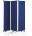 Magnetoplan Pr&auml;sentationswand mobil, faltbar, royalblau, Filz blau, 1810 x...