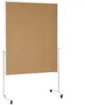 Magnetoplan Moderationstafel mit wei&szlig;em Rahmen, einteilig, Kork, 1200 x 1500 mm