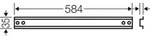 Hensel Tragschiene 584mmlang Hutpr.35mm Mi TS 60
