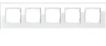 Gira Abdeckrahmen 5f. weissglas 021512