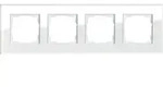 Gira Abdeckrahmen 4f. weissglas 021412