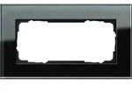 Gira Abdeckrahmen 2f.sw-glas o.Mittelsteg 100205