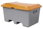 CEMO Streugutbeh&auml;lter Plus3 400 Liter unterfahrbar ohne Entnahme grau/orange