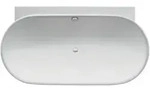 Duravit Oval-Badewanne Luv 180x95x46cm, Vorw., 2 RS, matt-wei&szlig;