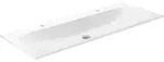 Keuco Keramik-Doppelwaschtisch X-Line 120,5x49,3cm, m HL, ohne &Uuml;berlauf, wei&szlig;