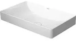 Duravit Aufsatzbecken geschliffen DuraSquare 60x34,5cm, o. HL, &Uuml;L, Hahnlochbank,
