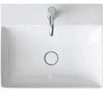 Duravit M&ouml;belwaschtisch geschliffen DuraSquare 60x47cm, o. &Uuml;L, m HLB, 1 Hahnloch,