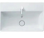 Duravit Handwaschbecken DuraSquare 45x35cm, o. &Uuml;L, m HLB, m Hahnloch, wei&szlig;