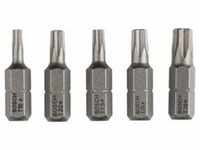 Bosch Schrauberbit-Set Extra-Hart (Torx), T10, T15, T20, T25, T30, 25 mm