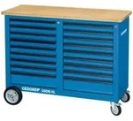 Gedore Rollwerkbank, 1,25 m breit, mit 18 Schubladen