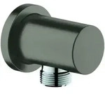 Grohe Wandanschlussbogen Rainshower 1/2", rd Ros., hard graphite geb&uuml;rstet