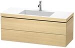 Duravit Waschtischunterschrank c-bonded L-Cube 120x48cm, 1 HL, med. Ei, 2 Schub.,