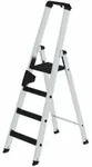 MUNK Aluminium-Stehleiter 250 kg einseitig clip-step R13 4 Stufen