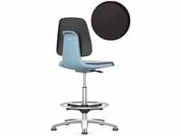 bimos Arbeitsstuhl Labsit mit Gleiter Sitzhöhe 520-770 mm PU-Schaum Sitzschale blau