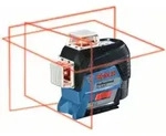 Bosch Linienlaser GLL 3-80 C mit 4 x 1,5-V-LR6-(AA)-Batterien Akku-Adapter