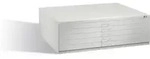 C+P Flachablageschrank f&uuml;r Formate bis DIN A0, 5 Schubladen, H420xB1350xT960mm...