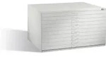 C+P Flachablageschrank f&uuml;r Formate bis DIN A0, 10 Schubladen, H760xB1350xT960mm