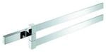 Grohe Doppel-Handtuchhalter Selection Cube 40cm, 2-ar, schw, verd. Befestig., chr