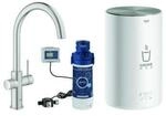 Grohe Sp&uuml;ltisch-Einhebelmischer Red Duo supersteel, M-Size, mit Boiler (30083DC1)