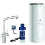 Grohe Sp&uuml;ltisch-Einhebelmischer Red Duo supersteel, L-Size, mit Boiler