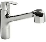 Hansa Sp&uuml;ltisch-Einhebelmischer HANSAPINTO Ausz-br., 2-Str, schw, Ausl. 231mm, chr