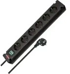 Bremounta Steckdosenleiste 6-fach schwarz 3m H05VV-F 3G1,5