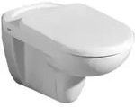 Geberit WC-Sitz Mango wei&szlig;, mit Deckel, Scharniere verchromt