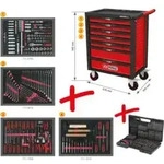 KS Tools RACINGline SCHWARZ/ROT Werkstattwagen mit 7 Schubladen und 515