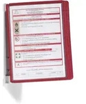 Durable Wandhalter VARIO wall 5 Sichttafeln Rot
