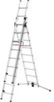 Hailo S100 ProfiLOT, Aluminium Kombileiter 3-teilig, 2x9 + 1x8 Sprossen
