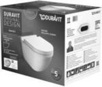 Duravit Wand-WC, Tiefsp&uuml;ler-Set Starck 3 mit WC-Sitz, Rimless, wei&szlig;