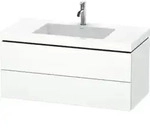 Duravit Waschtischunterschrank c-bonded L-Cube 100x48cm, 1 HL, we. ma, 2 Schub.,
