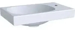Geberit Handwaschbecken Acanto 40x25cm, asym., o. &Uuml;L, Hahnl. re, wei&szlig;