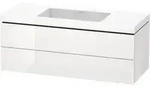 Duravit Waschtischunterschrank c-bonded L-Cube 120x48cm, o HL, we. hgl, 2 Schub.,