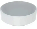 Geberit Aufsatzwaschtisch VariForm d 40cm, o. Hahnl., o. &Uuml;L, rund, wei&szlig;