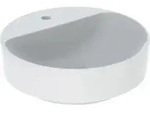 Geberit Aufsatzwaschtisch VariForm d 45cm, m Hahnloch, o. &Uuml;L, rund, wei&szlig;