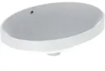 Geberit Einbauwaschtisch VariForm 55x40cm, o HL, m &Uuml;, ov., US glas. / we.