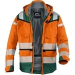 K&uuml;bler PSA Reflectiq Jacke 1307 warnorange/moosgr&uuml;n XS