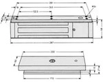 Assa Abloy effeff Fl&auml;chenhaftmagnet kpl.mit Gegenplatte 828-44