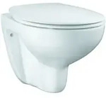 Grohe Wand-WC, Tiefsp&uuml;ler Set Bau Keramik alp-we, randlos, Abg. waag., mit Deckel